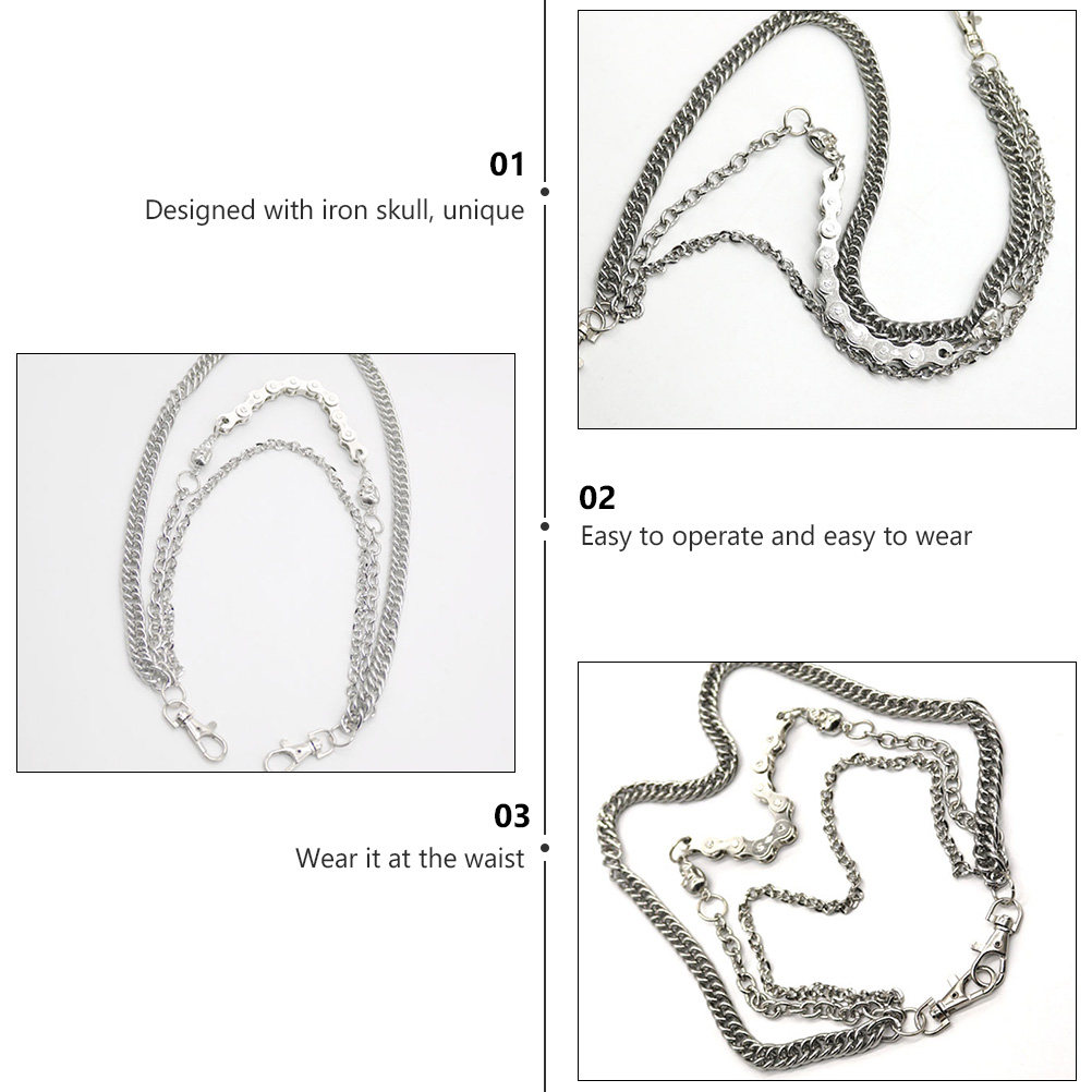 Men Accessories In Silver - 1 шт. серебряная металлическая цепочка в