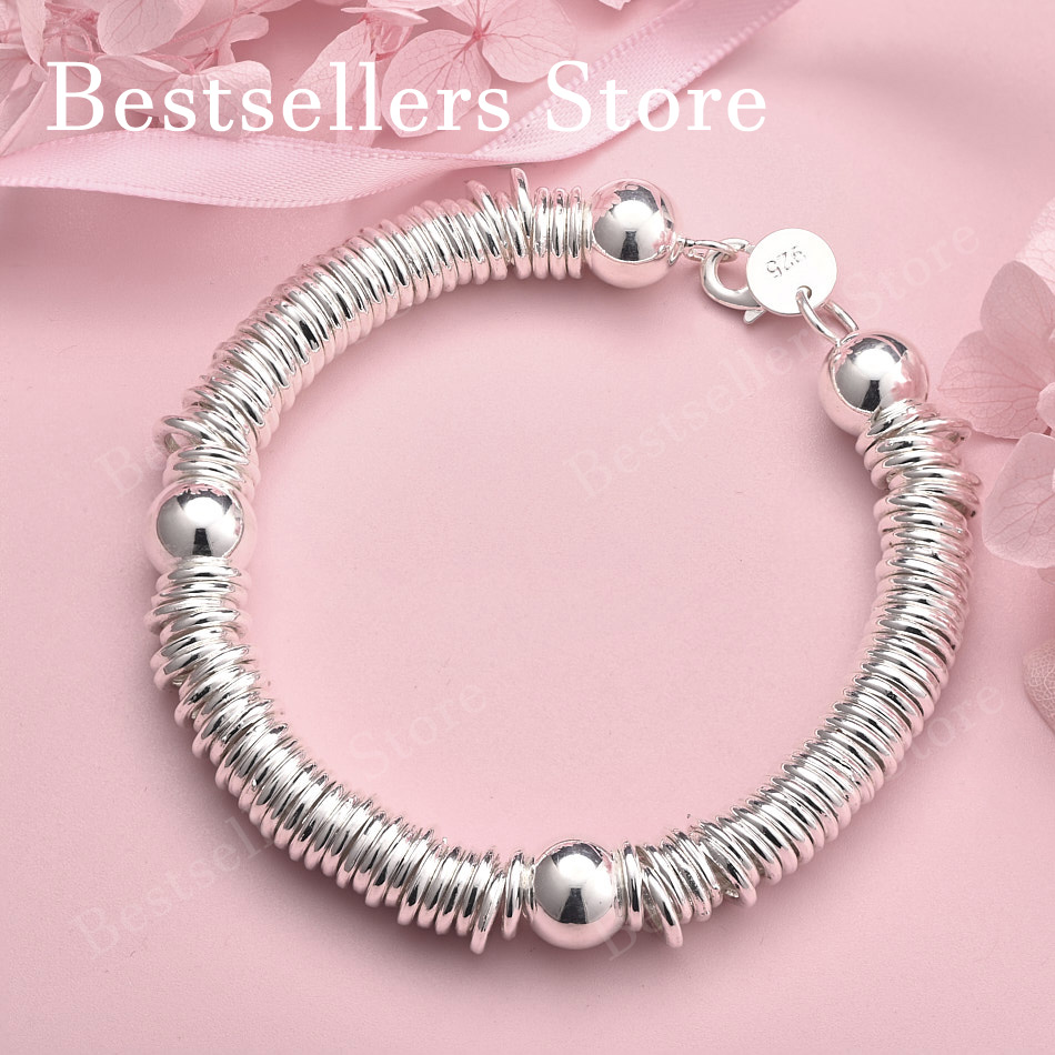 Men Accessories Ring And Bracelet - Изысканный браслет из стерлингового серебра 925