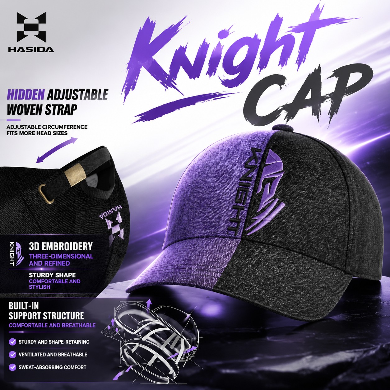 Men Accessories Brands - Кепка HASIDA Knight Co-branded из 100%