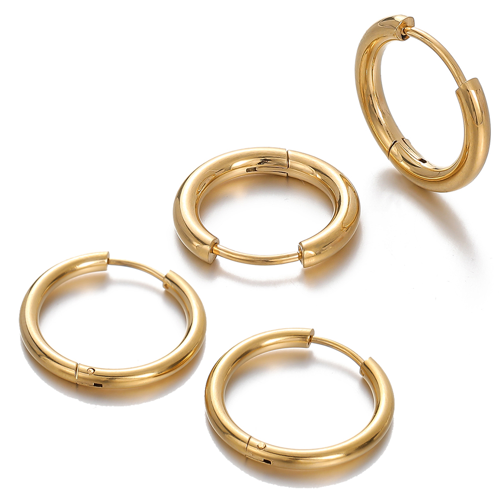 Men Accessories Earrings - 2 шт., 8/10/12/14/16/18 мм, серьги-кольца из