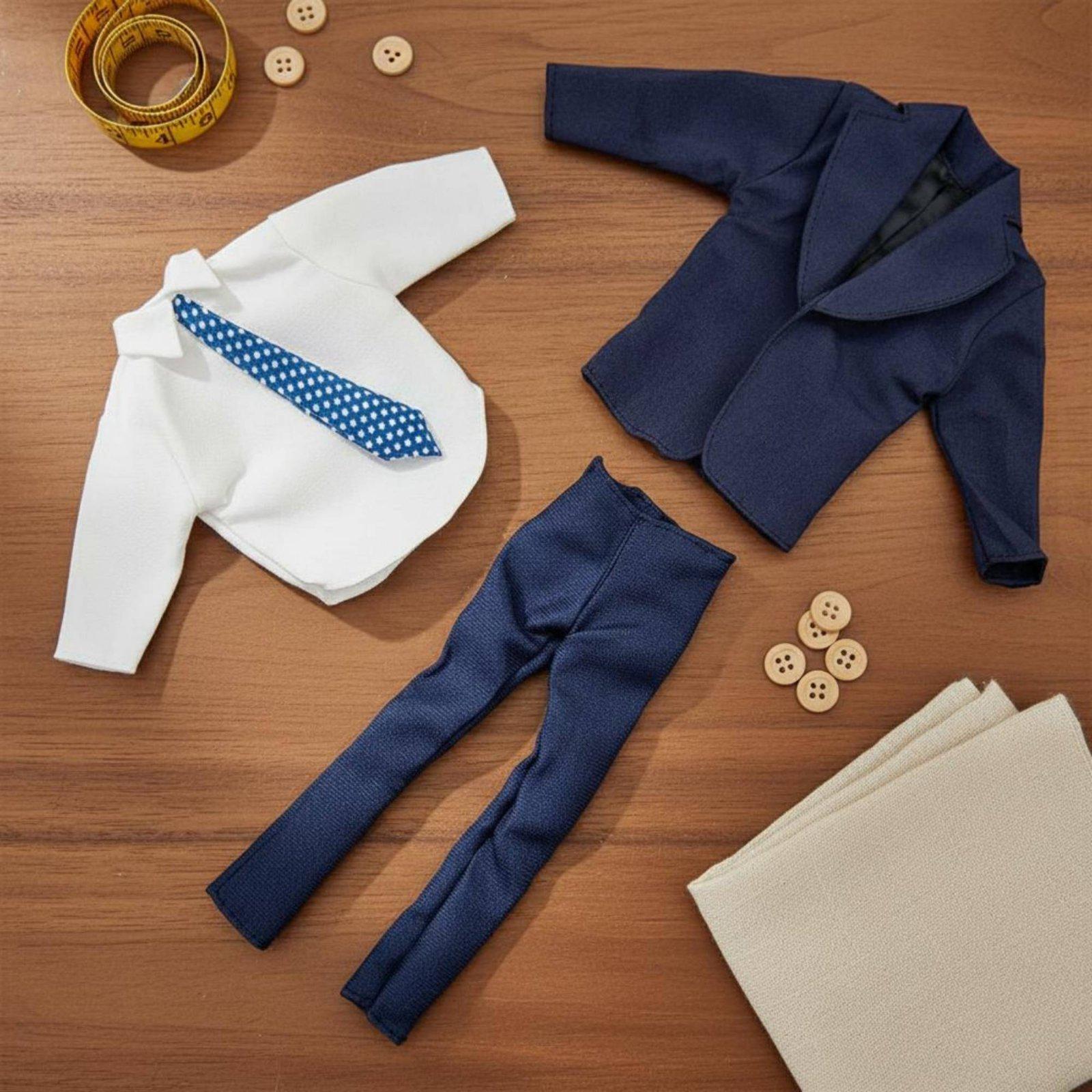 Men'S Accessories Wardrobe - Мужской костюм для куклы: Изысканный тканевый