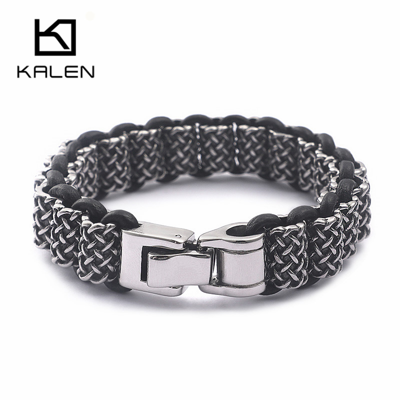 Мужской кожаный браслет KALEN, – обзор и цена Men Accessories Ring And Bracelet