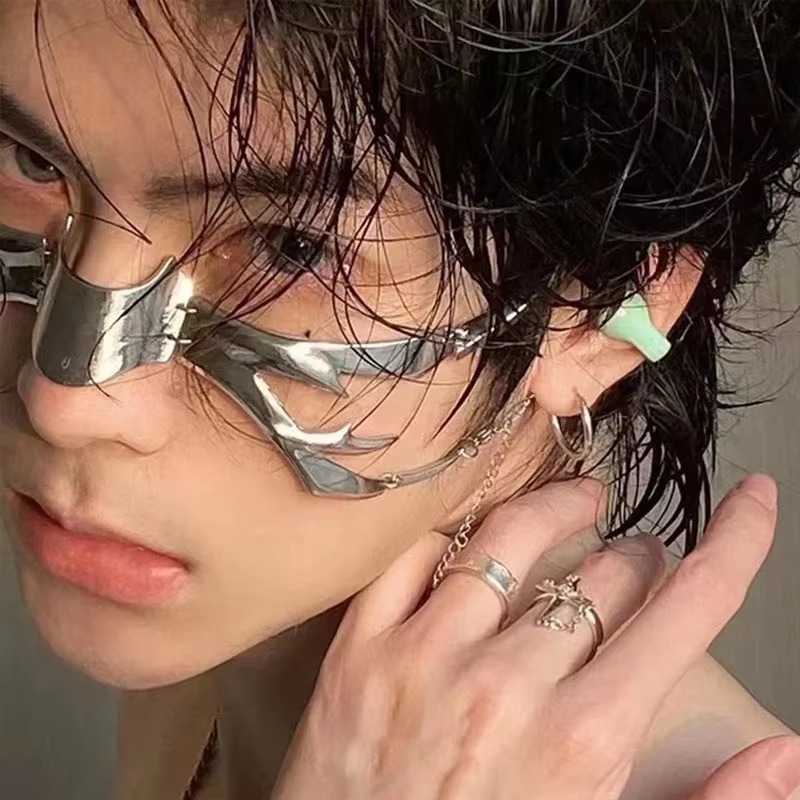 Металлическая маска в стиле ки – обзор и цена Men Accessories Earrings