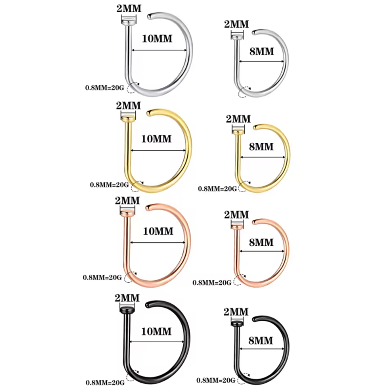 Кольцо для носа с винтовым кре – обзор и цена Men Accessories Earrings